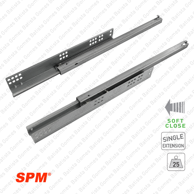 Corredi�as ocultas com Soft-Close para gavetas / Extra��o parcial / 25Kg